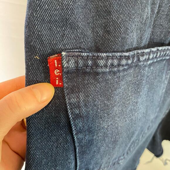 L.e.i Women's Vintage Y2K‎ 90's Suspender Overalls Cutoff Denim Romper - Picture 7 of 11